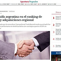 Fuerte cada argentina en el ranking de fusiones y adquisiciones